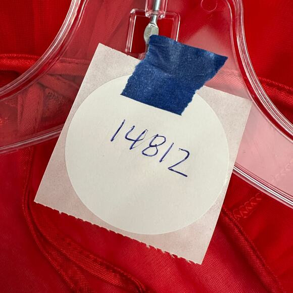 Fantasy Lingerie Women OS Red Sheer Ruffle Poet Top Whimsigoth Romantic Festival - Picture 6 of 6